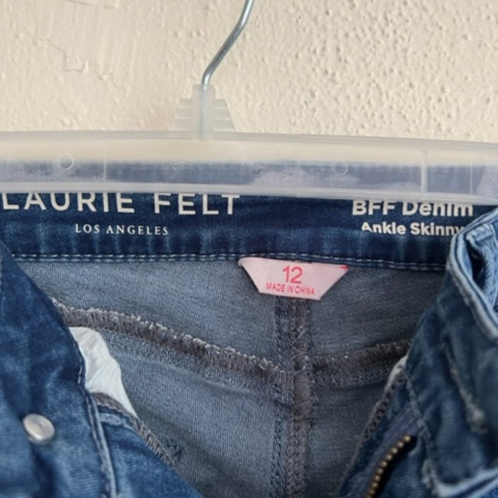 Laurie Felt BFF Ankle Skinny Jeans, Size 12